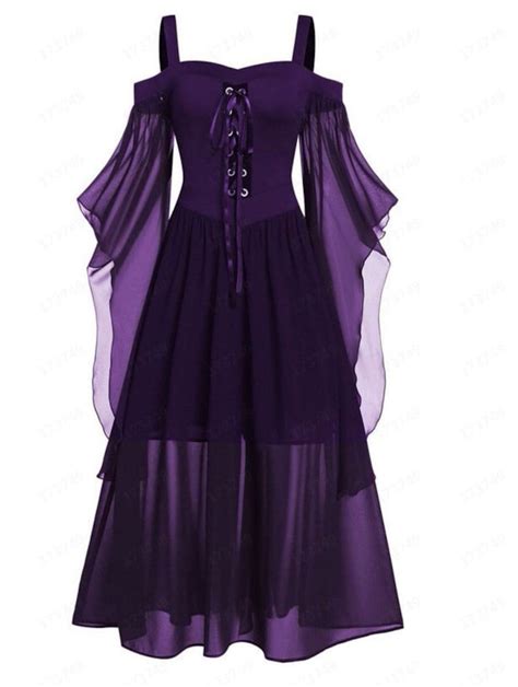 Purple witch halloweenc ostume